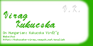 virag kukucska business card